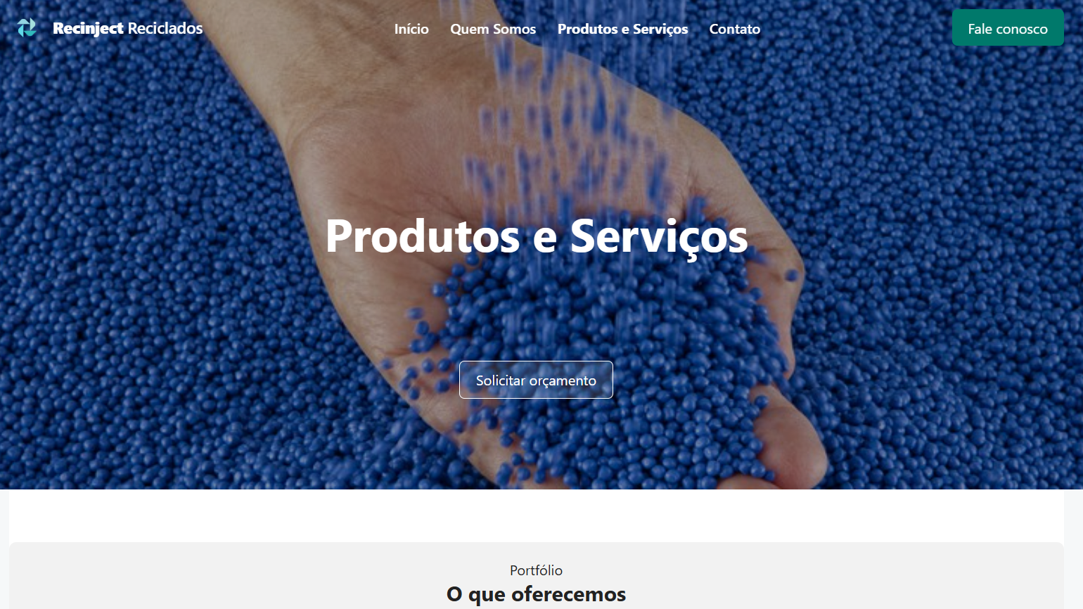 Prévia do site Recinject Reciclados